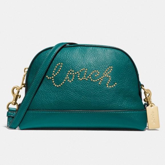 Coach Handbags - Coach Dome Crossbody Studded Script Shoulder Bag